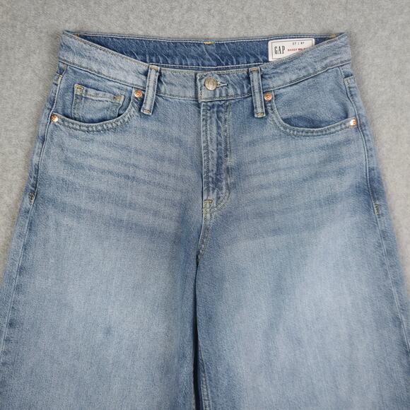 Gap Womens Size 27/4R Baggy Mid Rise Light Wash Jeans - Picture 3 of 16